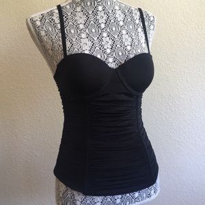 Bustier shirt with mesh back